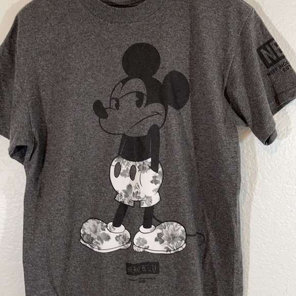 Neff Disney Mickey Mouse T-Shirt Gray Sz Medium - Picture 2 of 4